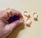 Medium soft rubber finger rings no burring your needles  (100)